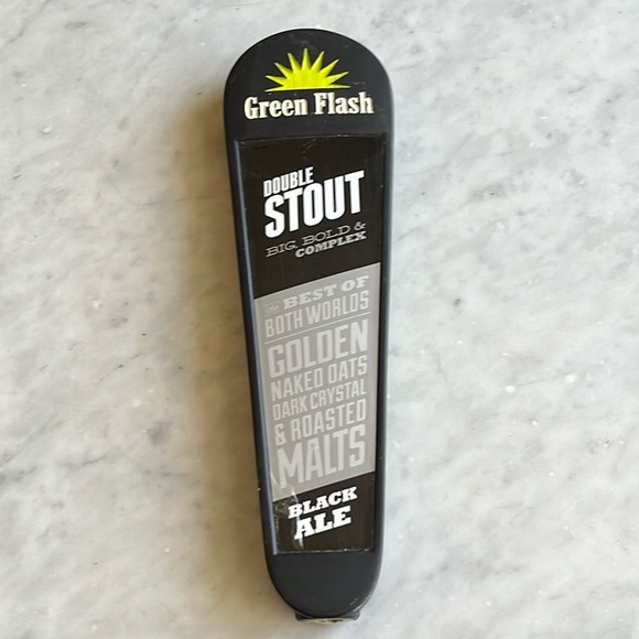 Green Flash Double Stout Black Ale Beer Tap Handle 8.5” - Picture 1 of 5